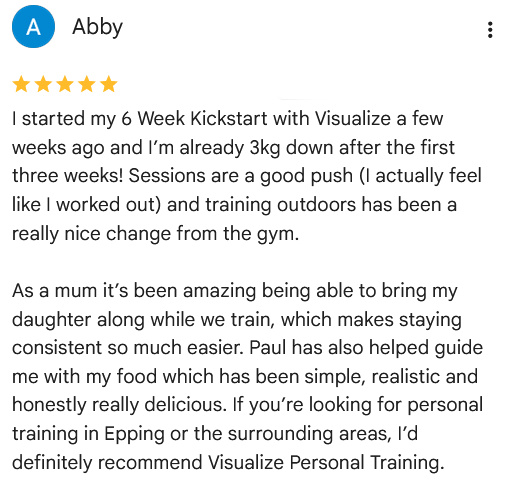 Mobile fitness results for busy parents Epping